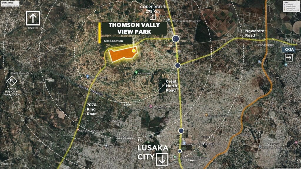 Map to Thomson Valley View Park